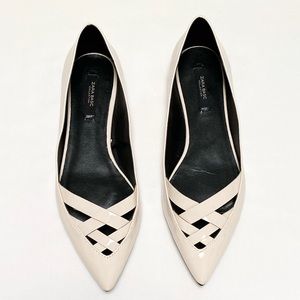Zara Basic Collection off-white pointed toe flats